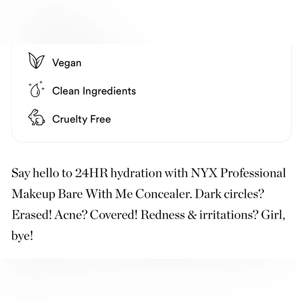 $7❤️‍🔥 LAST 1! NYX Bare With Me Hydrating Face & Body Concealer Serum MEDIUM